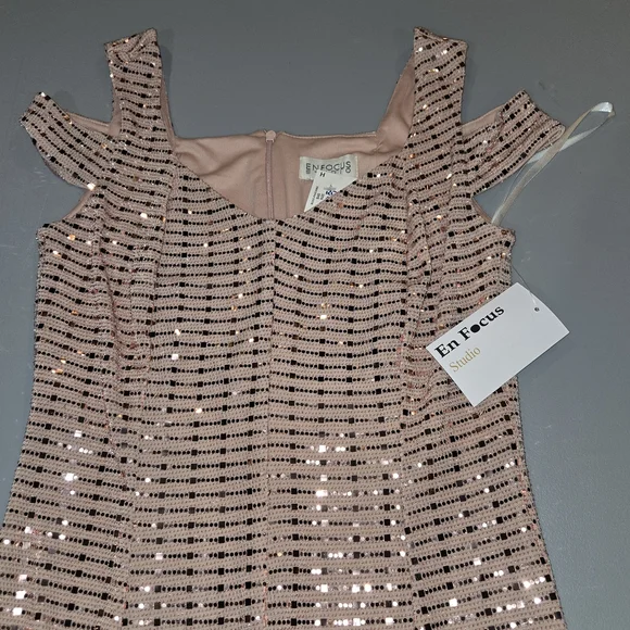 Enfocus Studio Blush Sequin Dress (6c14) - Picture 3 of 6